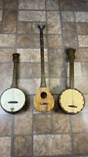 Vintage Wooden Mini Banjos and