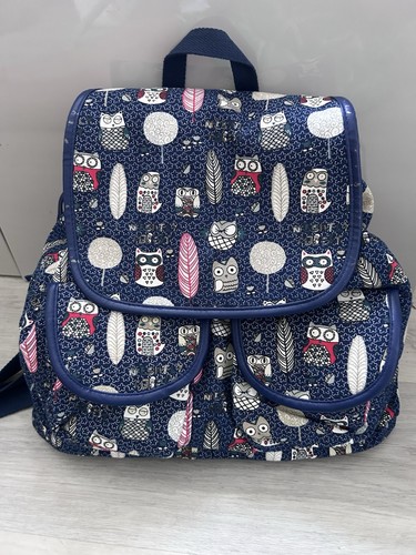 Blue canvas owl - owl, backpack