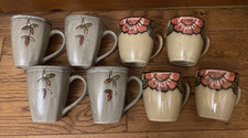 8 X THE POTTERY glazed mugs (2 X sets of 4 mugs)