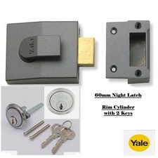 NIGHTLATCH P82 60mm DMG DEADBOLT NIGHT LATCH AND YALE RIM CYLINDER SATIN CHROME
