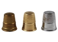 Vintage Thimble set of 3 Gold