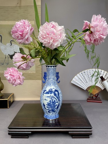 Hand crafted blue white - crafted,