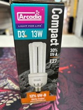 Arcadia D3+ Compact Desert 12% UVB Lamp 13W High Output Reptile Lighting UV