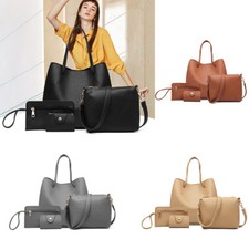 4PCS Ladies Faux Leather Tote