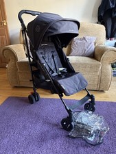 MACLAREN Quest ARC BLACK Lightweight Stroller Pushchair Buggy & Raincover  - VGC