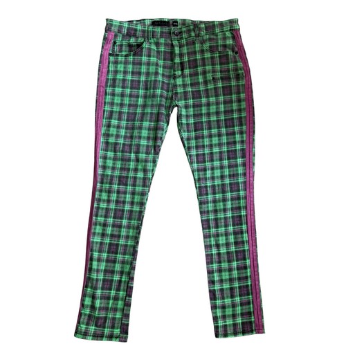 Decibel plaid mens pants green - decibel,