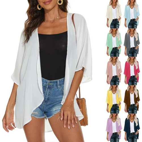 Women chiffon kimono cardigans - chiffon,