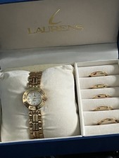 Vintage Lauren’s Ladies Watch Set  MOP Face Interchangeable Face Surround Cased