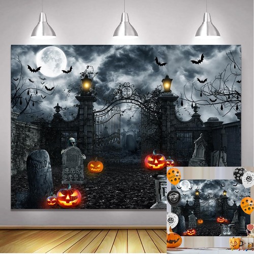 Halloween night scene backdrop - halloween,