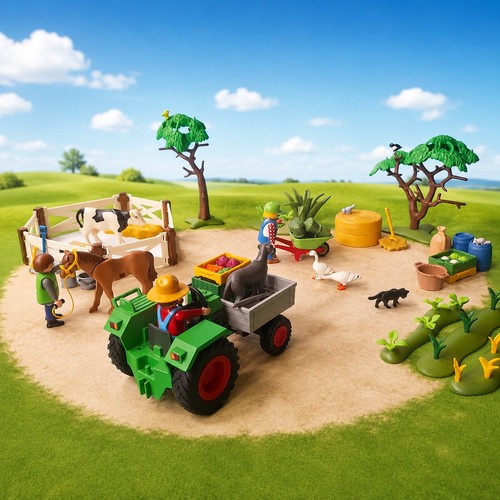 Playmobil farm bundle tractor - farm,