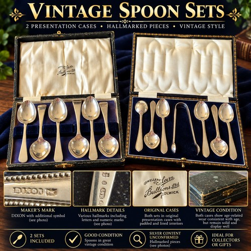 Vintage cased spoon sets 2 - spoon,
