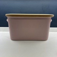 Nigella Lawson Living Kitchen Bread Bin Pink Beech Wood Lid Chopping Board Rare