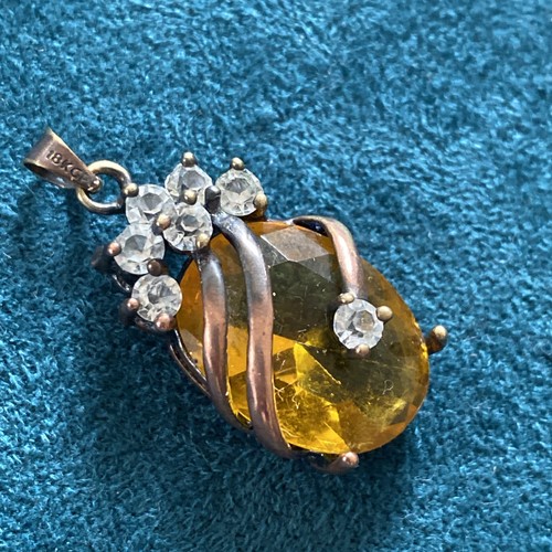 Antique 18k gold - plated, oval