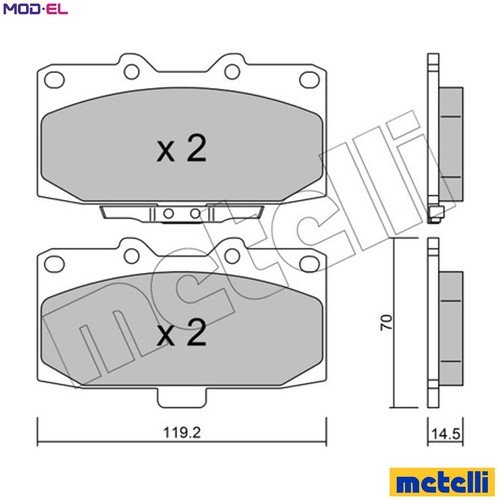 Brake pad set disc - set,