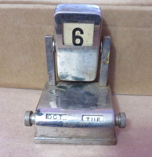 Vintage chrome perpetual desk - perpetual,