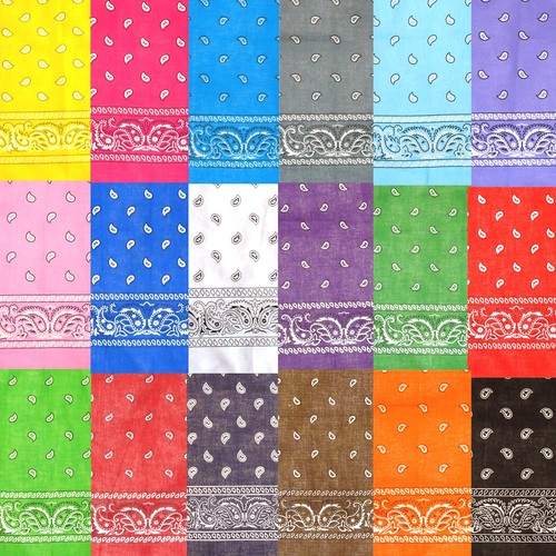 Paisley print bandana - print, head