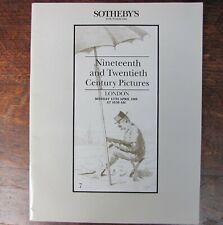Sotheby's catalogue. 19th & 20th C. Pictures 1988