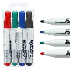 4 White Board Markers Assorted