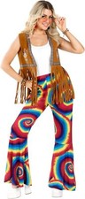 Womens 1960s Hippie Swirls