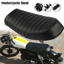 Motorcycle Seat Flat Brat Hump Saddle PU For Yamaha Honda Cafe Racer Universal