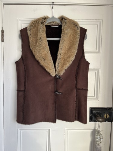 Wallis brown faux fur suede