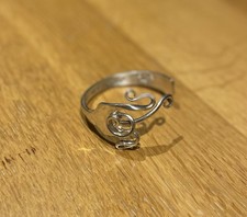 Silver plated twisted vintage Fork bracelet