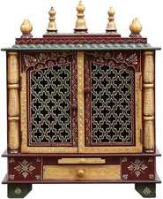 New Indian Wooden Temple Puja