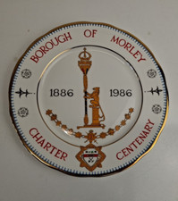 Borough of Morley Charter Centenary Commemorative Plate 1986 F212