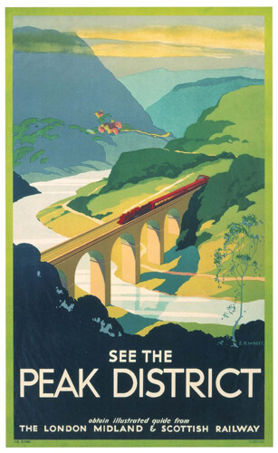 Vintage peak district art - peak,