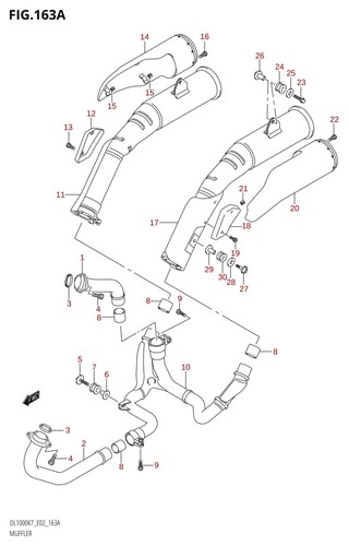 Suzuki genuine bolt 8mm - 8mm, x