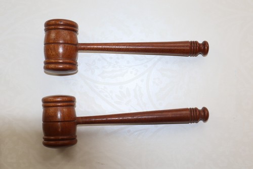 Pair wooden auctioneer - pair,