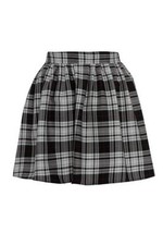 NEW WOMENS RED LADIES CHECK TARTAN SKATER MINI SKIRT ELASTICATED WAIST SIZE 8-20