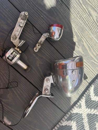 Vintage bike dinamo with light - bike,