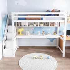 Loft Bunk Bed with Desk &