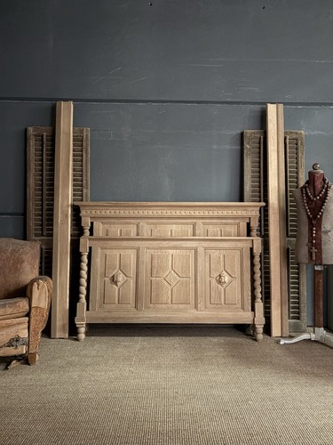 Antique french bed carved - antique, /
