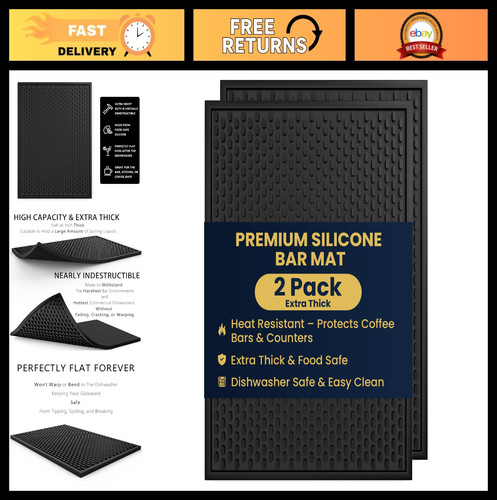 Pack silicone bar mat 1 - 2, 1/2"