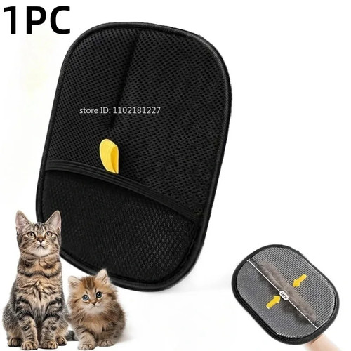 Pet hair removal glove - pet, double