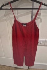Zara Red Ribbed Romper
