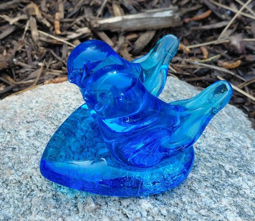 Vintage glass double - double, bird
