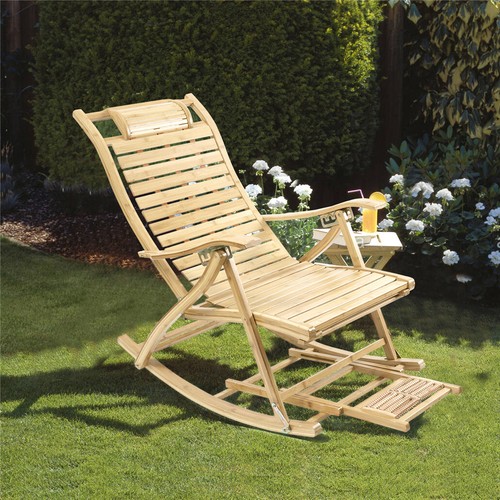Wooden deck chair garden - chair, patio