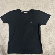 Boys Black Lacoste T Shirt -