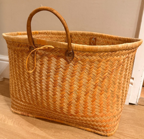 Large woven market basket - large,