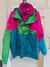 NEVICA SURVIVAL Ski Jacket - NEON 80s 90s Colour Block RECCO System - Mens XL
