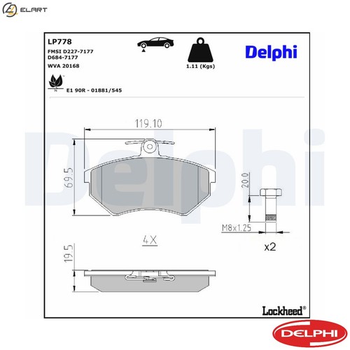 Brake pad set - brake,