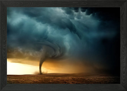 Storm tornado framed wall art - framed,
