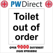 SIGN Toilet Out Of Order Loo