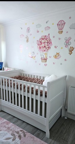 White sleigh cot bed with - white,