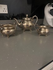 silver plated tea pot set
