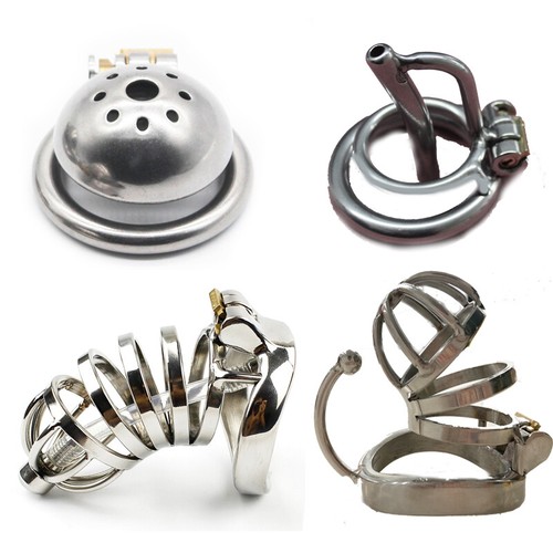 Metal chastity cage with tube - cage,