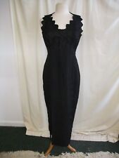 Ladies Long Evening Dress, black backless, bust 32", waist 28", STUNNING 1896